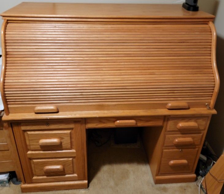 Whalen Roll Top Computer Desk