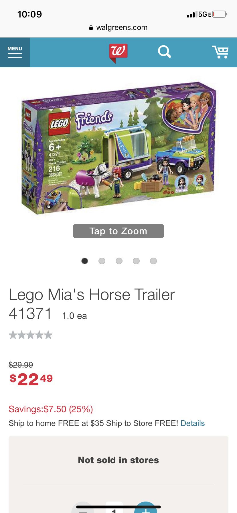 LEGO Friends Mia's Horse Trailer 41371 Building Kit with Mia and Stephanie Mini Dolls 216pc
