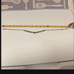 Heavy Duty Costume 17" Silver Tone Decorative Necklace