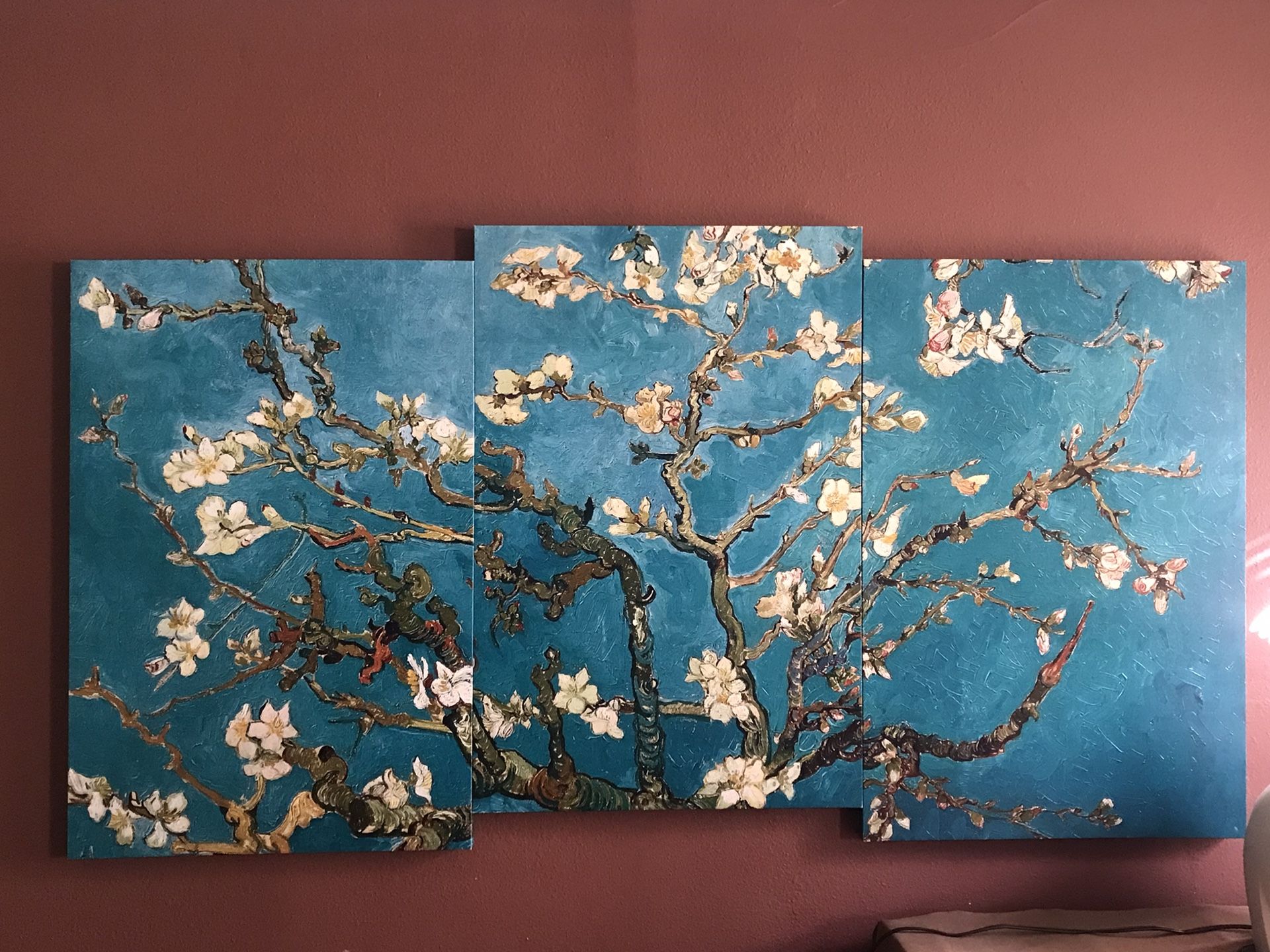 Large Wall Art on Canvass  Like New Condition    