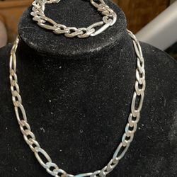 925 Sterling Silver Necklace, Bracelet Men’s 