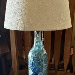 Custom Decorative Lamp with Glass Gems 