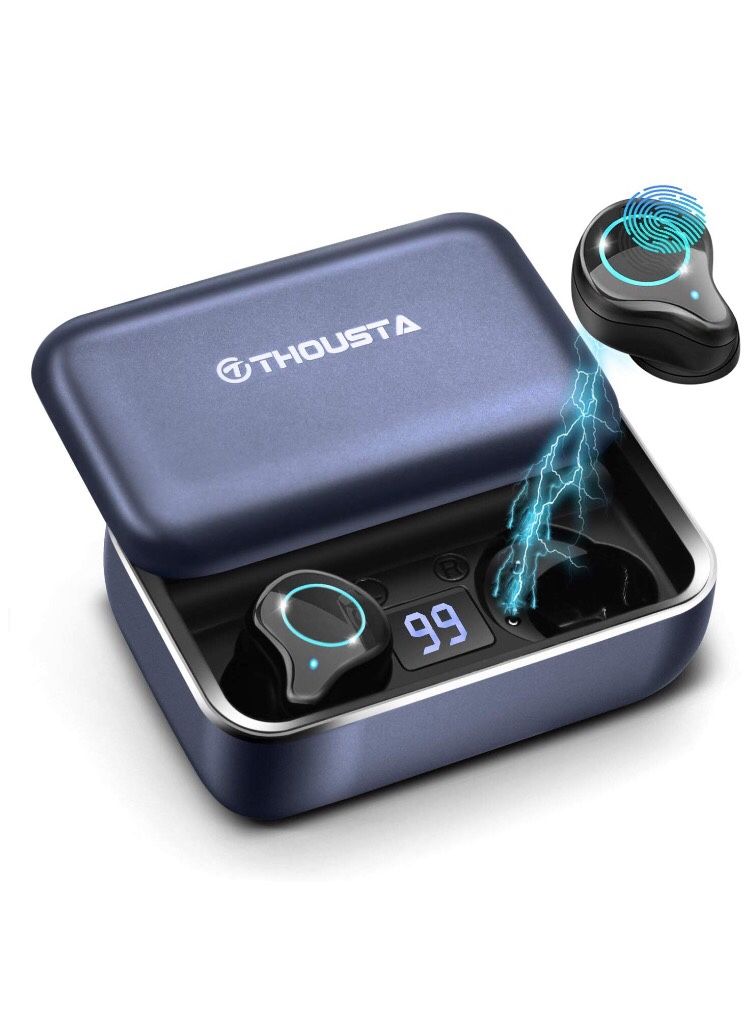 Wireless Earbuds Bluetooth 5.0 Headphone,Wireless in-Ear Headset TWS HI-FI Bass Stereo IPX7 Waterproof True Bluetooth Earphone Built-in Mic with Char