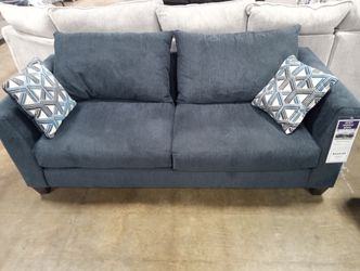 Good Morning Zoey Indigo Sofa @ American Freight In Bryan TX Financing Available!