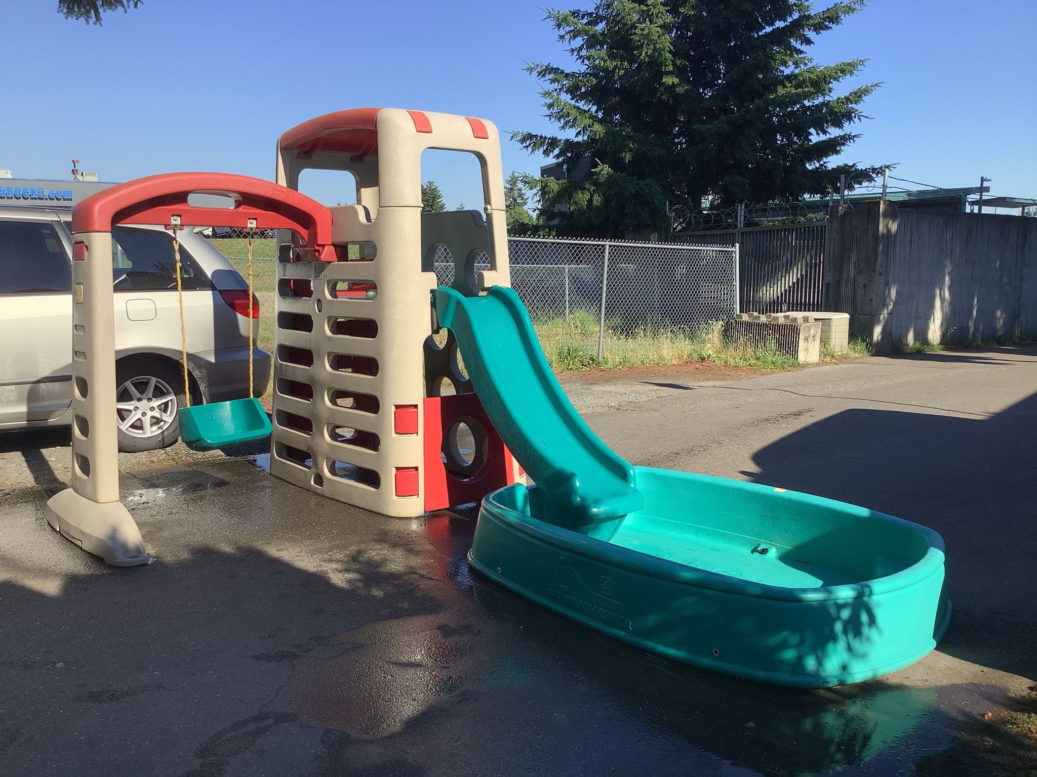 Step2 Climber/swing And Slide With Rare Hard To Find Step2 Pool