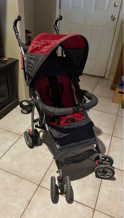 Red & black umbrella stroller