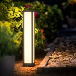 Landscape Path Light, 32" Modern Outdoor LED Luxury Bollard Lighting with IP54 Waterproof for Lawn Courtyard Driveway Pathway Decoration