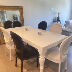 Designer Dining Table 6 Chairs 