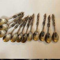 Apostle Spoons. Rare vintage set of 12.