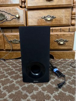 Denon Powered Subwoofer with Power Cable – Deep Bass Home Theater