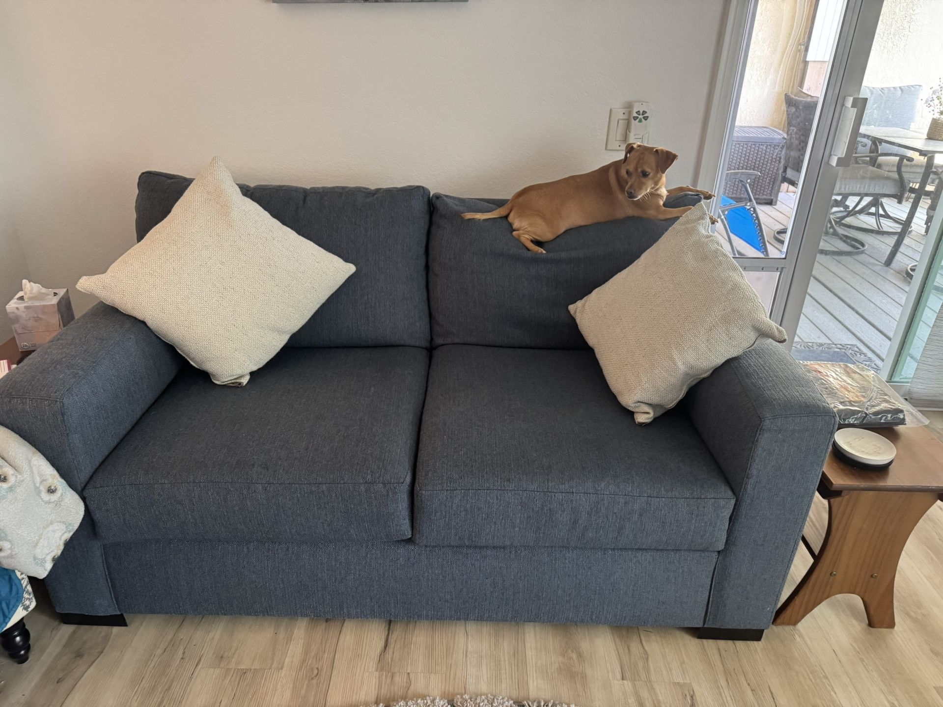 Love Seat & Storage Ottoman