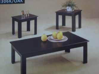 Three piece black living room table set!