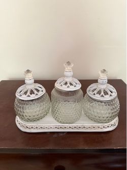 Set of 3 glass holders
