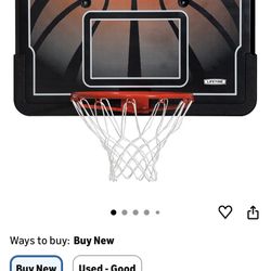Brand New In Box Lifetime 44-Inch Impact Basketball Hoop Backboard and Classic Rim Combo