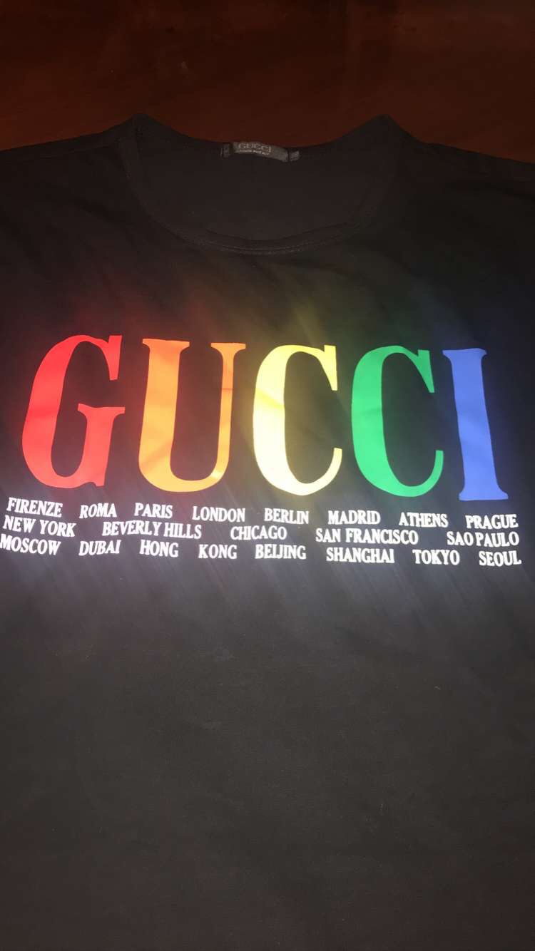 Gucci Black Cities Logo Tee