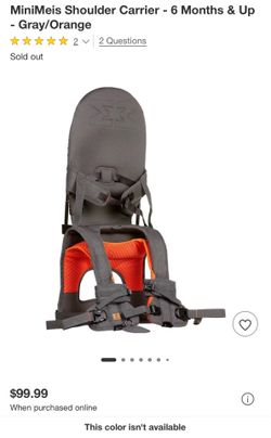 Minimeis MNX13 Foldable Baby Carrier Gray/Orange excellent Condition