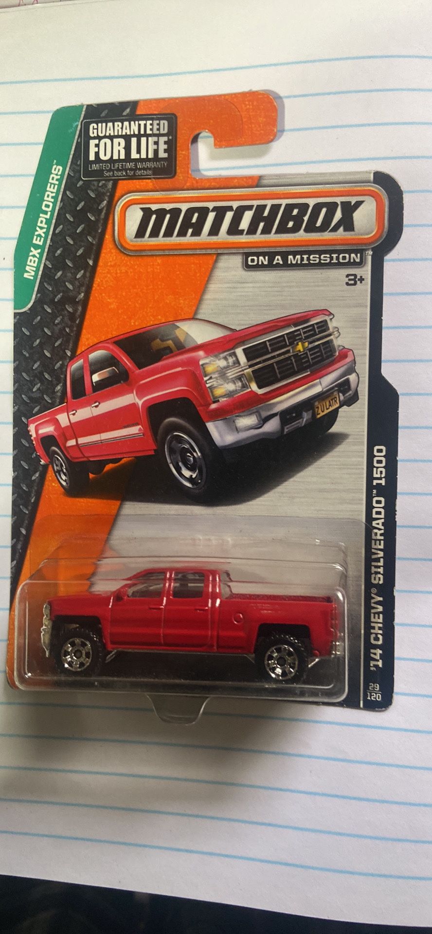matchbox mbx explorers '14 chevy silverado 1500 29/120