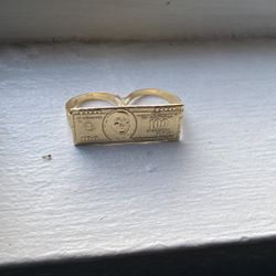 10k Double Finger Ring