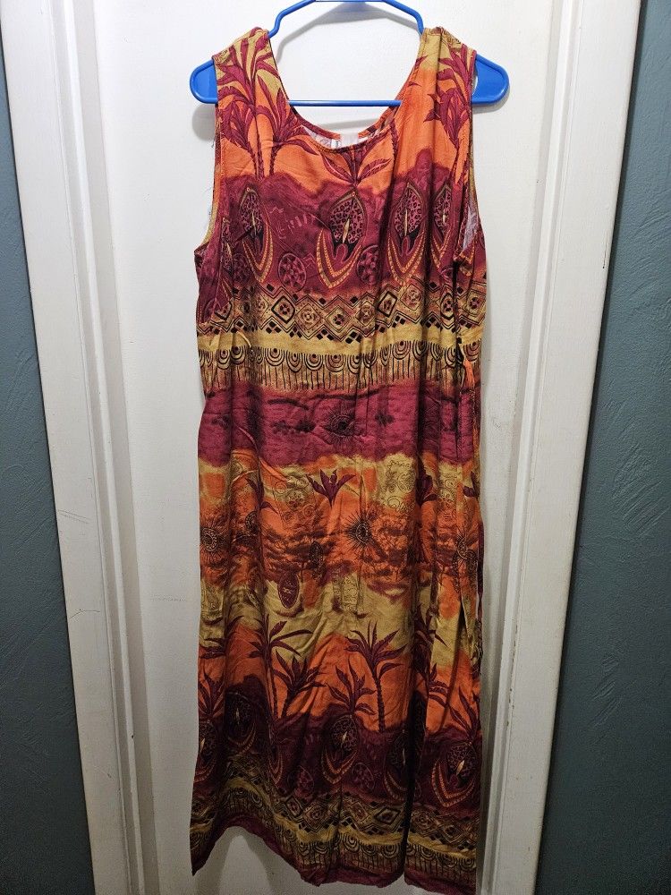 Ladies 3X R&K Originals Sleeveless Boho Maxi Dress
