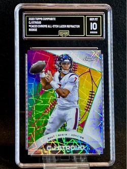 2023 Topps Composite 💥 CJ Stroud 💥 Chrome All-Etch Lazer Refractor Rookie GMA 10 💎 Mint - Houston Texans