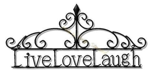 Live, Love, Laugh Wrought Iron Wall Decor