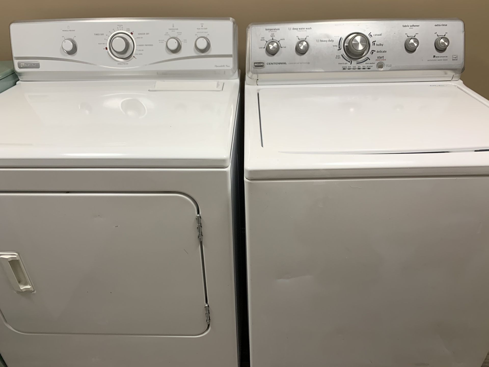 Maytag Centennial washer dryer