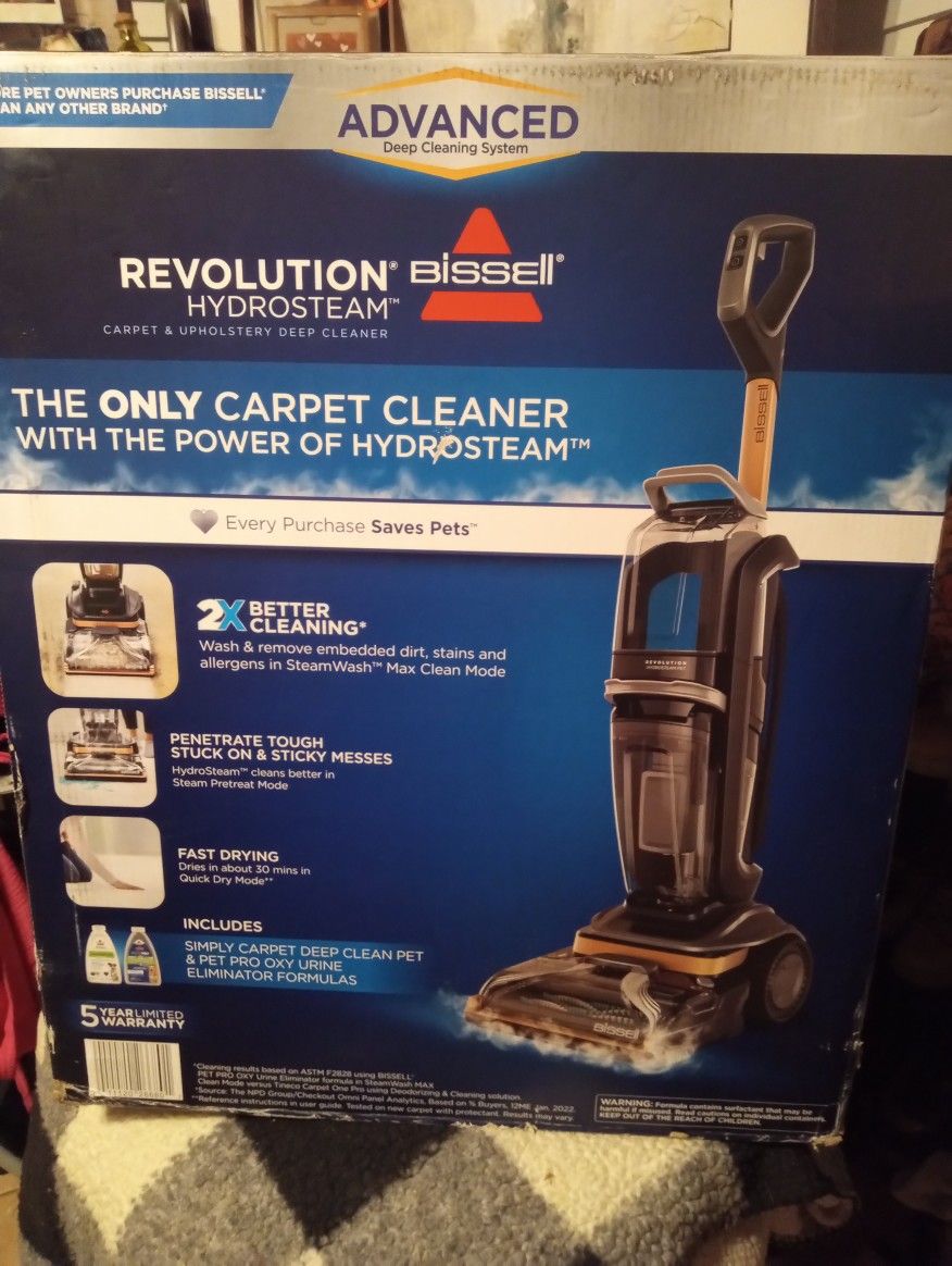 Bissell Revolution Hydro stream Carpet And Upholstery Deep Cleaner