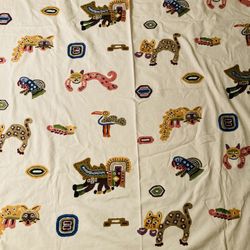 Fabric Lee Jofa Crewel Cotton Tribal