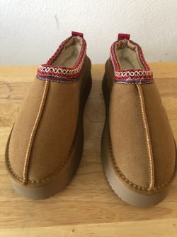 Platform Slippers for Women Slip On Suede Boots Fur Lined Clogs Outdoor Anti-Slip Ankle Snow Shoes