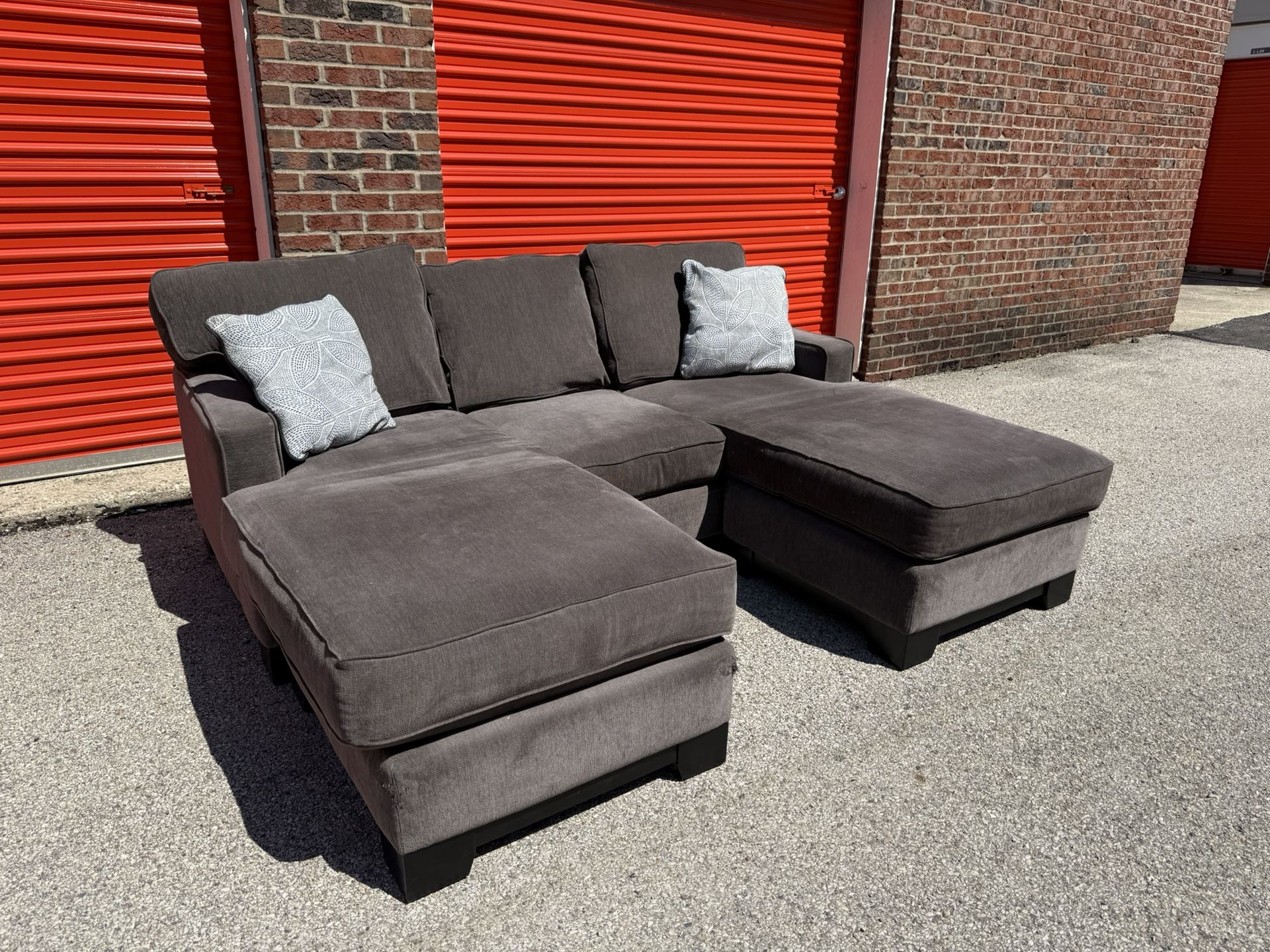 Brown / Tan Reversible Sectional with Dual Chaise Option! ***Free CurbSide Delivery***