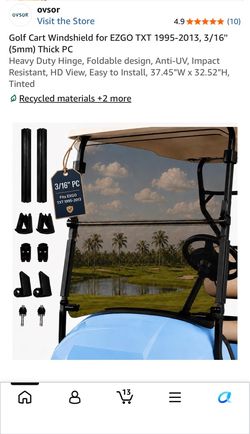 ezgo golf cart fold down windshield