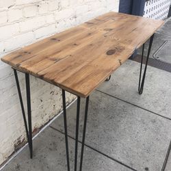 Small desk made from reclaimed wood