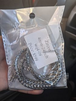 Zircon Tennis Chain 4mm 24 Inch