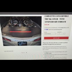 GM Licensed C8 Corvette Trunk Cover ( 70th Anniversary )