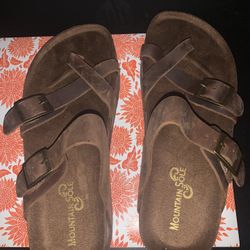 Brown leather Birkenstock 