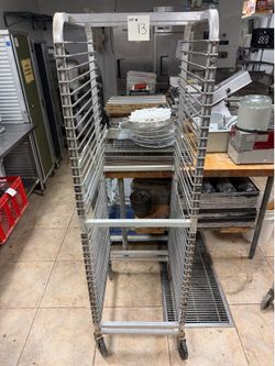 36 Pan Heavy Duty Wire Sheet Pan Racks on Casters