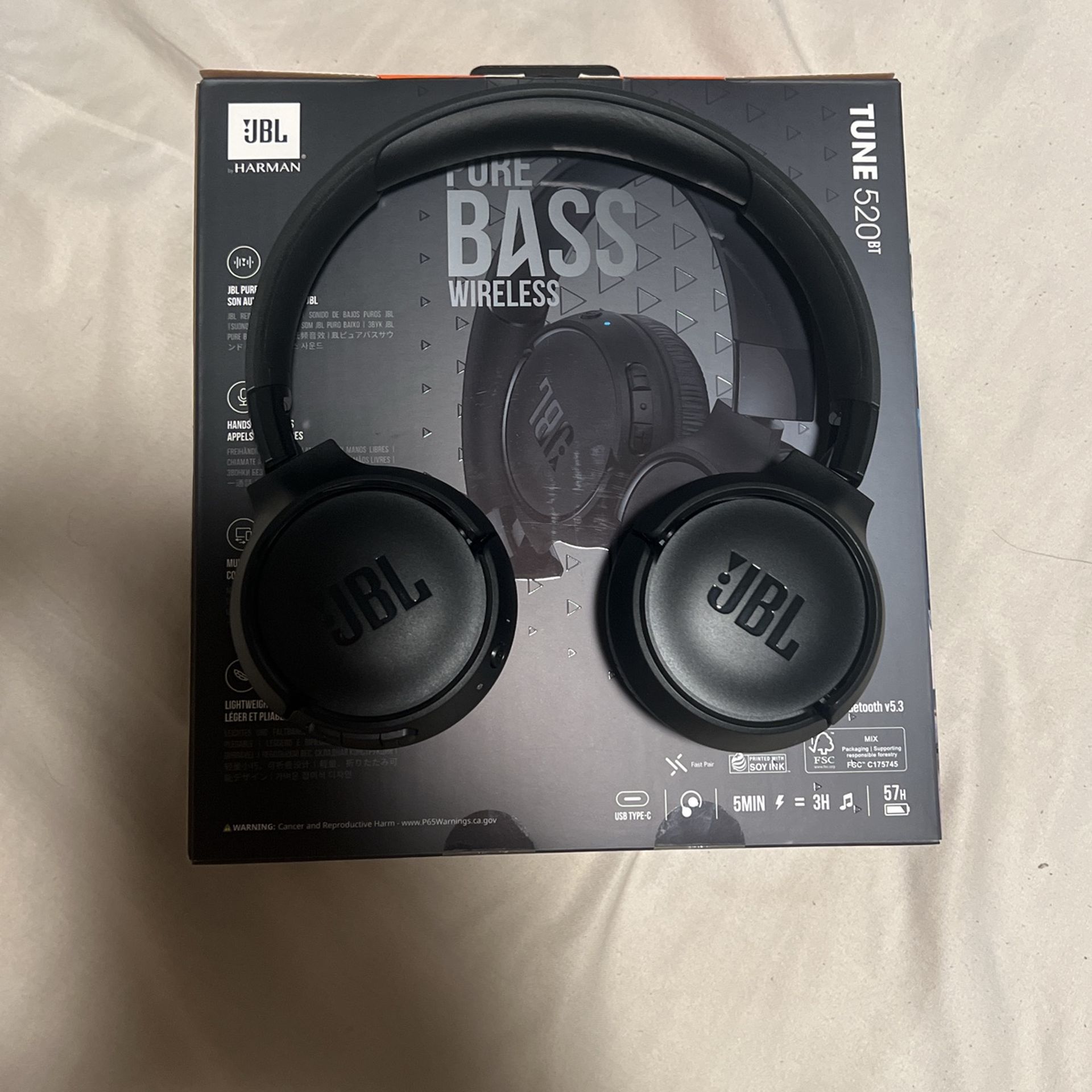 JBL pure bass wireless (TUNE 520bt)
