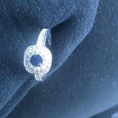 1 Karat Sapphire, Setting in White Gold