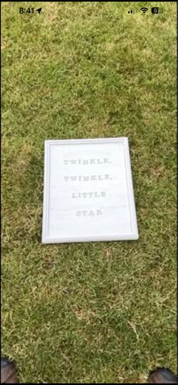 Twinkle Twinkle Little Star Framed Sign