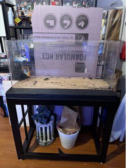 Aquarium acrylic tank 30gal and stand
