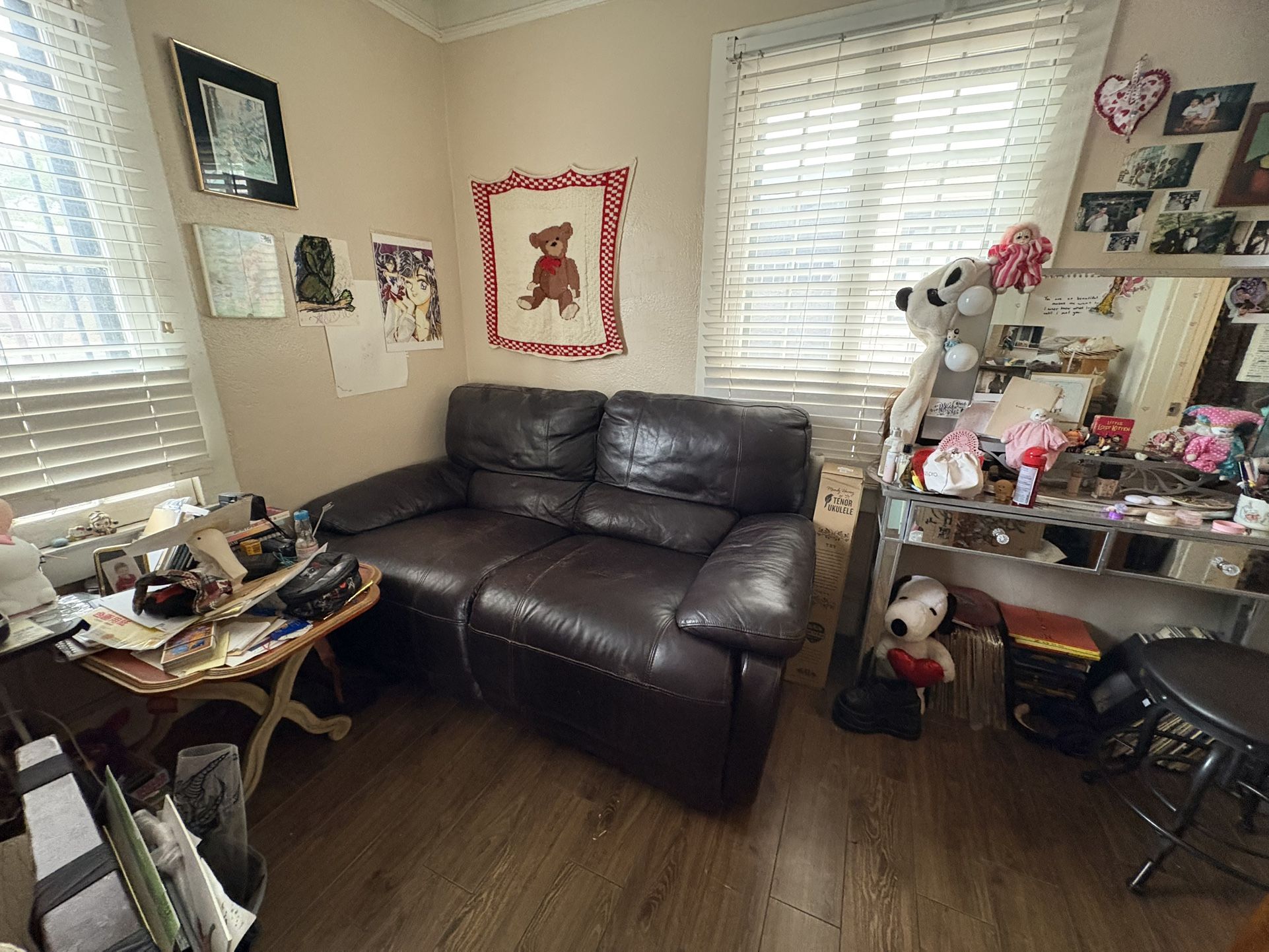 Dark Leather Couch Recliner
