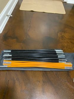 disassembled replacement tent poles (4 sets)
