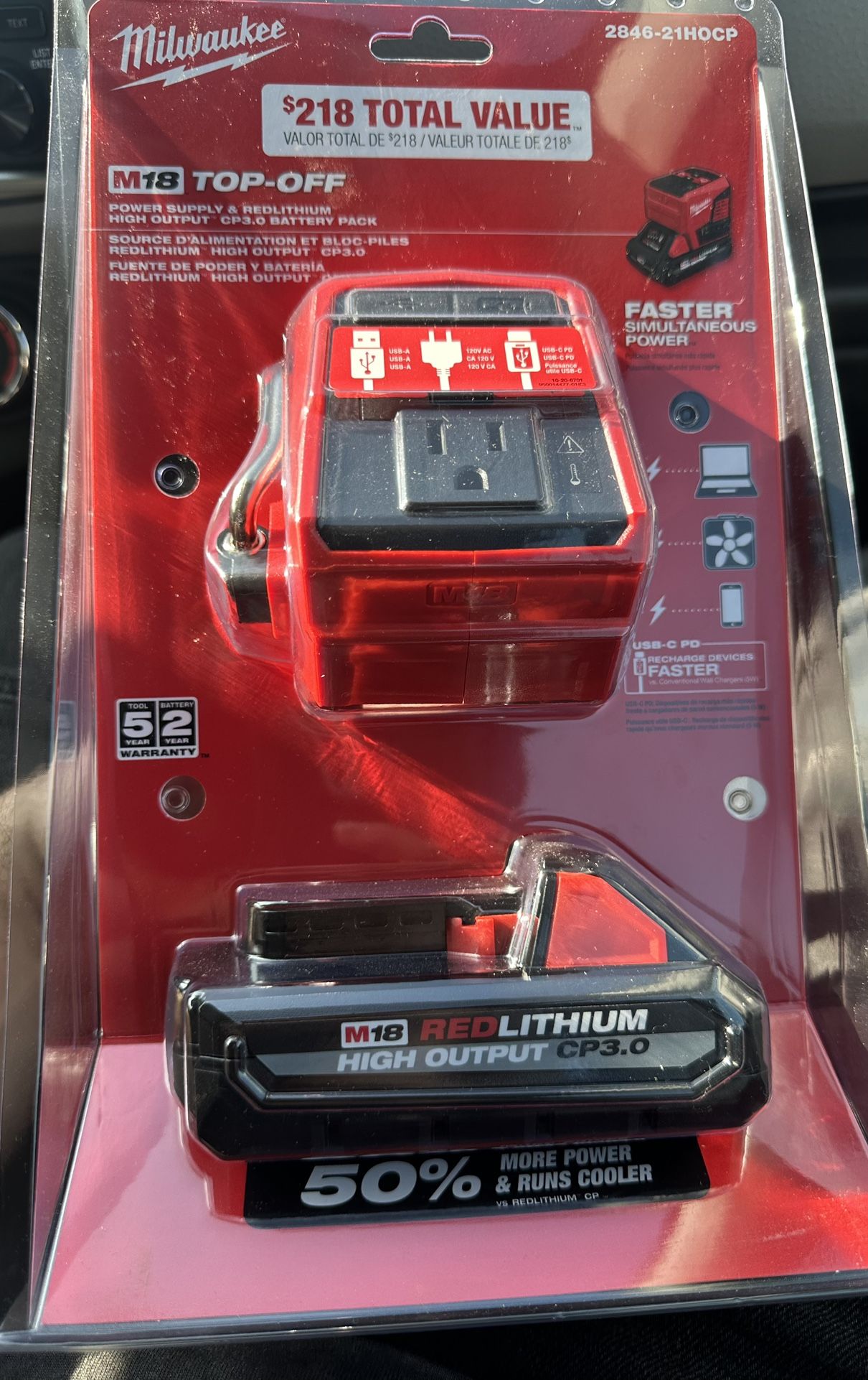 Milwaukee Top Off  With Battery 