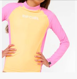 New rash guard rip curl shirt girl size 14