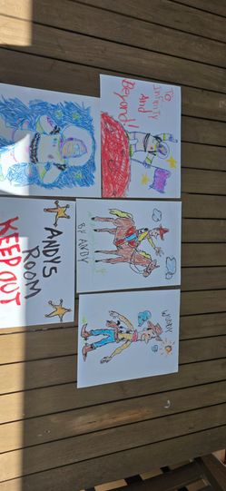 Andy's drawings Toy Story
