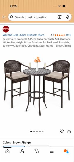 Patio bistro set