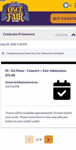 Conjunto primavera tickets DEL MAR (07/05)