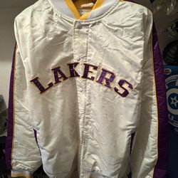 LA Lakers G-III Carl Banks Satin Bomber Jacket 2XL