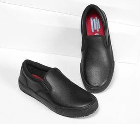 Skechers Work Women's Relaxed Fit Gibson Brogna Slip Resistant Slip On Work Shoes