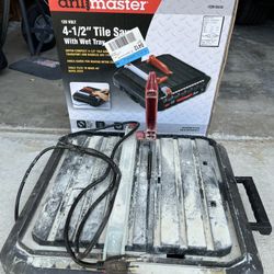 Drill Master 4.5” Tile Saw with Diamond Blade
